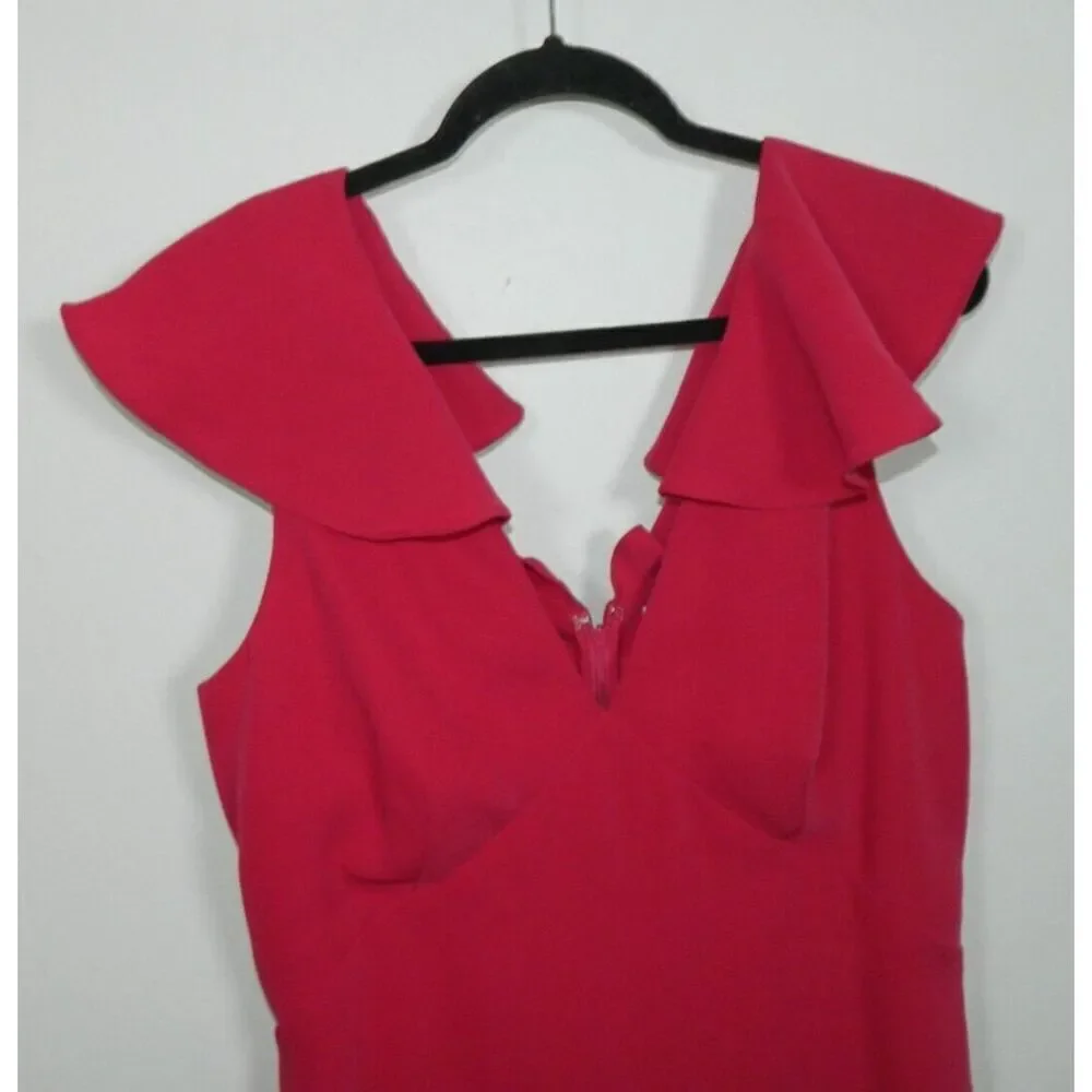 Sachin & Babi Dress Gown Size 10‎ Pink Ruffled Mason Mermaid Hem Prom Coquette